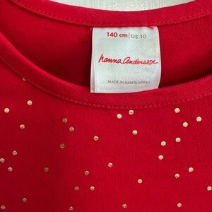 Hanna Andersson Red Dress with Gold Dots